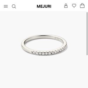 Mejuri White Gold Diamond Ring